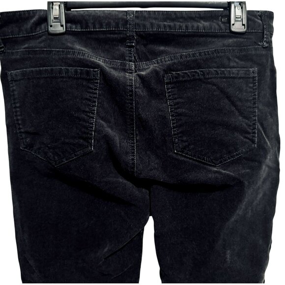 Kut from the Kloth Diana Stretch Corduroy Skinny Jeans Pants Black 5-Pocket 12 - Picture 4 of 7